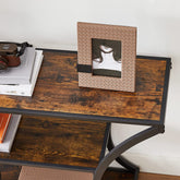 Konsolbord med buede sider, brun