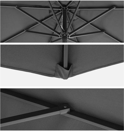 Parasol til terrassen, grå