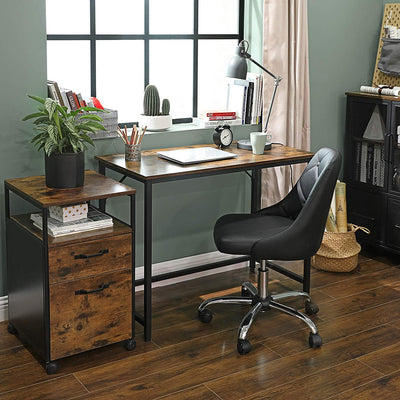 Enkelt skrivebord i vintage-look, 100 x 50 x 75 cm, brun
