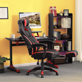 Gamerstol med fodstøtte, skrivebordstol, ergonomisk design - Lammeuld.dk