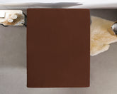 Single Jersey 135 g/m2 lagen, brun, 80/100 x 200 cm