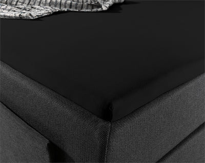 Jersey-lagen til topmadras, sort 180 x 200 cm