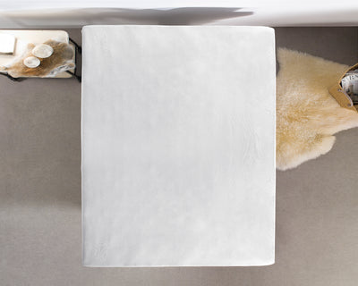 Jersey-lagen til topmadras, hvid 120/140 x 200/220 cm