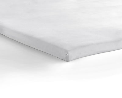 Jersey-lagen til topmadras, hvid 190/200 x 200/220 cm