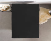 Jersey-lagen til topmadras, sort 120/140 x 200/220 cm