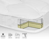 3D AIR hotel memory foam topmadras, hvid, 90 x 200 cm