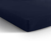 Single jersey 135 g/m2 lagen, Indigo blå, 80/100 x 200 cm