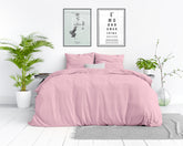 Stenvasket sengesæt, pink 240 x 220