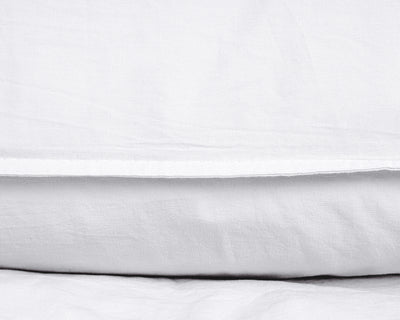 Stenvasket sengesæt, hvid 200 x 220