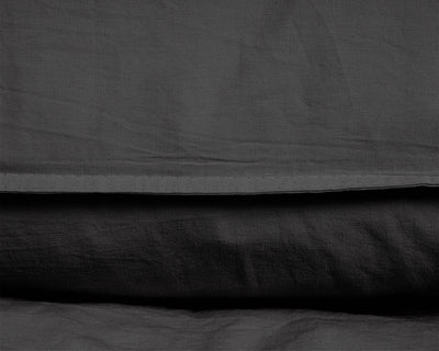 Stenvasket sengesæt, antracit, 240 x 220 cm