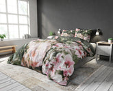 Blomstermodekunst sengesæt, grøn 240 x 220 cm