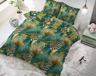 Botanical sengesæt, grøn 240 x 220 cm