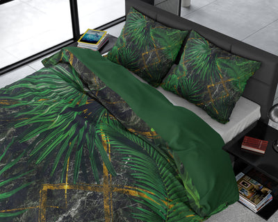 Avena sengesæt, grøn, 240 x 220 cm