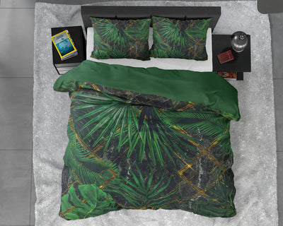 Avena sengesæt, grøn, 240 x 220 cm