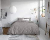Uni Satin sengesæt, grå 135 x 200/220