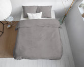 Uni Satin sengesæt, grå 140 x 200/220