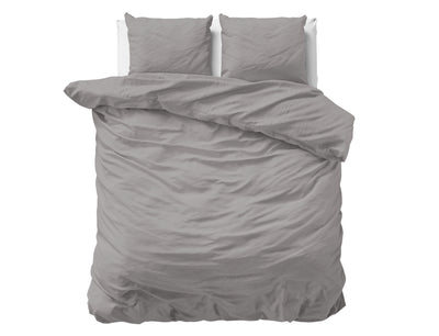 Uni Satin sengesæt, grå 200 x 200/220