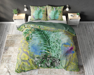 Snake Jungle sengesæt, grøn 200 x 220