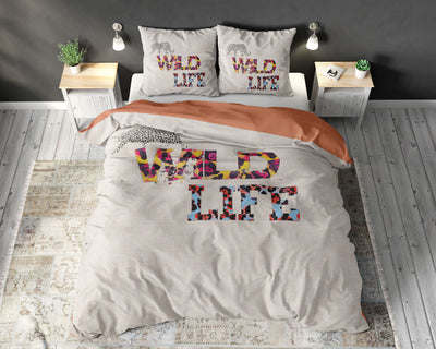 Wild Life sengesæt, pink 240 x 220
