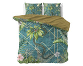Palm Wood sengesæt, grøn 200 x 220