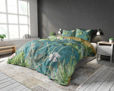 Palm Wood sengesæt, grøn 200 x 220