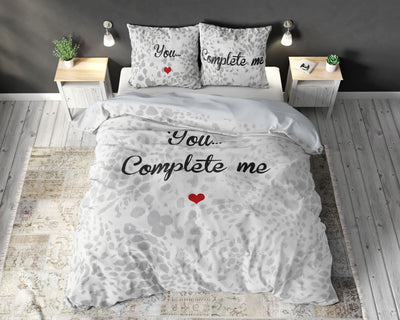 You Complete Me sengesæt, hvid 140 x 220