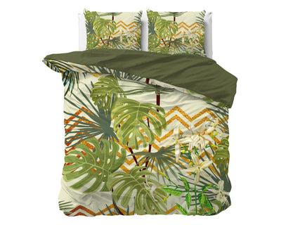 Jungle sengesæt, grøn 240 x 220 cm