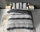 Arctic Stripe sengesæt, hvid, 140 x 220 cm