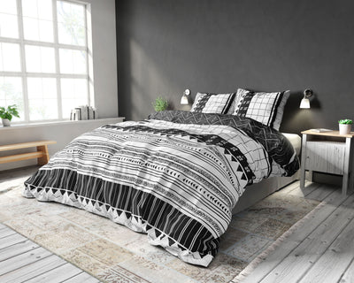 Arctic Stripe sengesæt, hvid, 140 x 220 cm