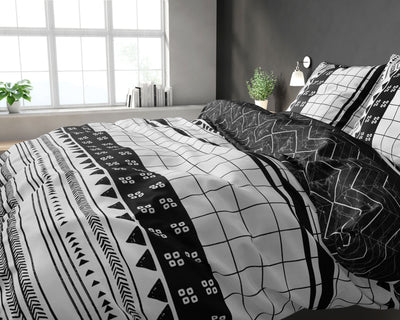 Arctic Stripe sengesæt, hvid, 200 x 220 cm