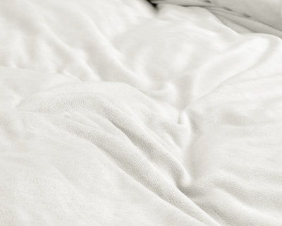 Fløjl Uni sengesæt, hvid 140 x 220 cm