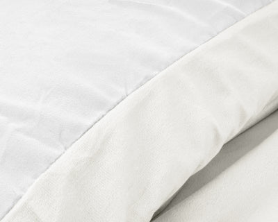 Fløjl Uni sengesæt, hvid 200 x 220 cm