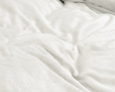 Fløjl Uni sengesæt, hvid 200 x 220 cm