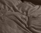 Uni sengesæt i fløjl, taupe, 200 x 220 cm