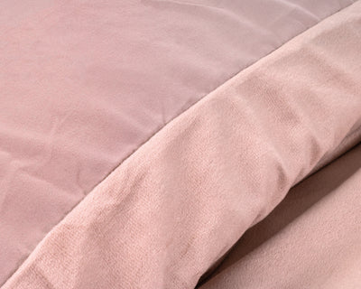 Fløjl Uni sengesæt, pink 240 x 220 cm