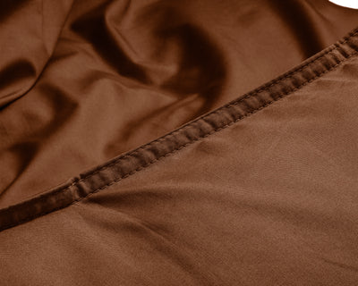 Egyptisk Bomuld Uni sengesæt, brun 140 x 200/260 cm
