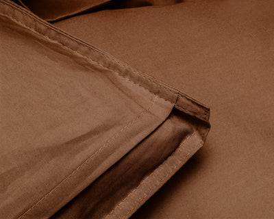 Egyptisk Bomuld Uni sengesæt, brun 200 x 200/260 cm