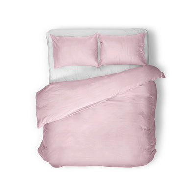 Egyptisk Bomuld Uni sengesæt, pink 140 x 200/260 cm