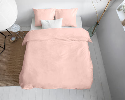 Uni Satin sengesæt, pink 135 x 200