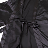 Kimono satin sort one-Size 87 x 118 cm + 40 cm ærme