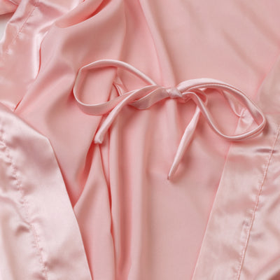 Kimono satin pink one-Size 87 x 118 cm + 40 cm ærme