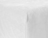 Fløjlslagen, hvid 90 x 200 cm