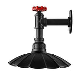 Industrie Regenschirm Form Schirm Wand Rohr Leuchten Innenleuchte Metall Lampe Schwarz LEDSone DE