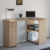Smart, kompakt hjørneskrivebord, naturfarvet