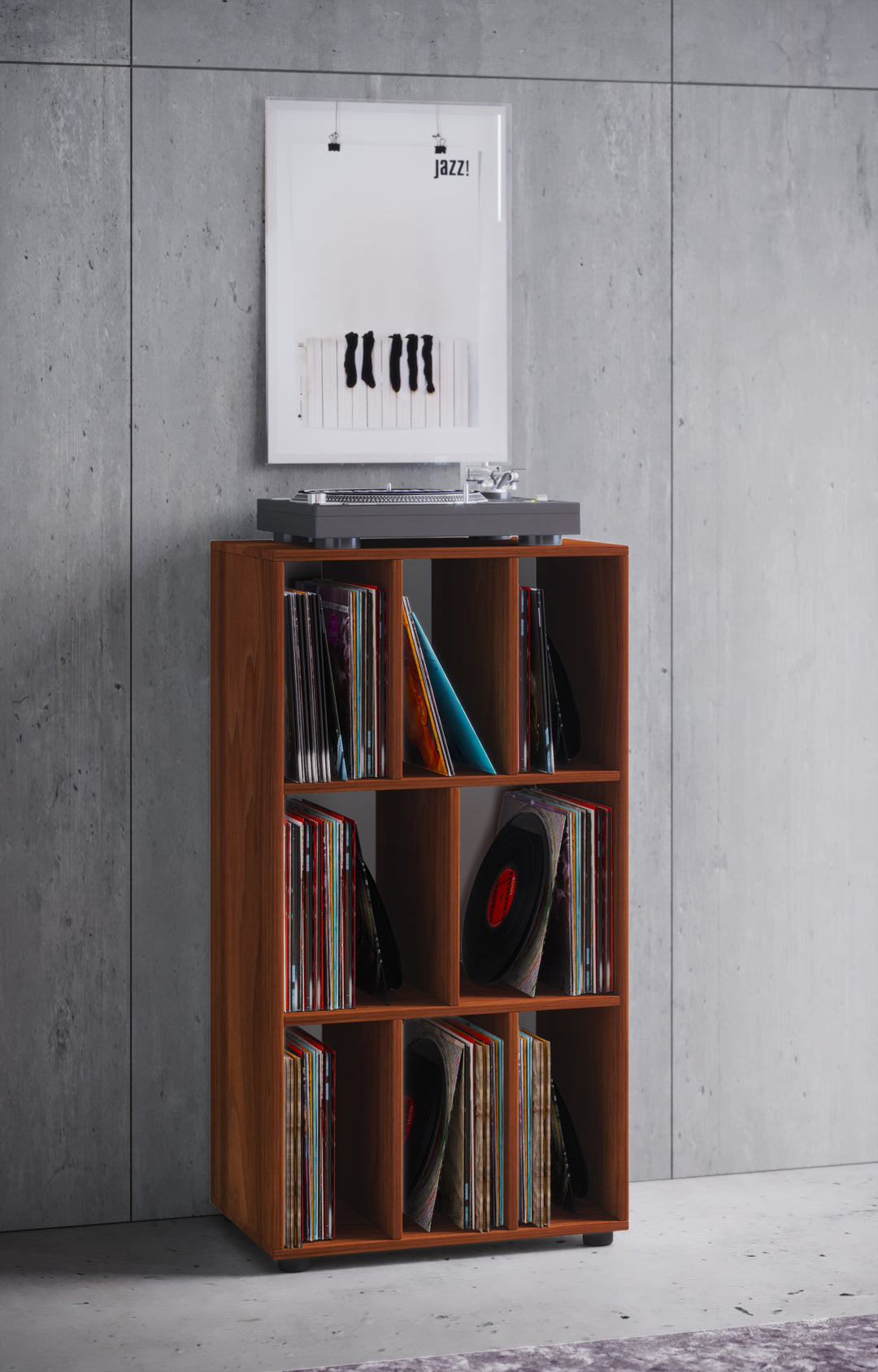 Vinylreol, 115 x 60 x 34 cm, brun