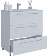 Håndvaskskab med håndvask - badeværelsesmøbelsæt - 60 Cm 3 Skuffer