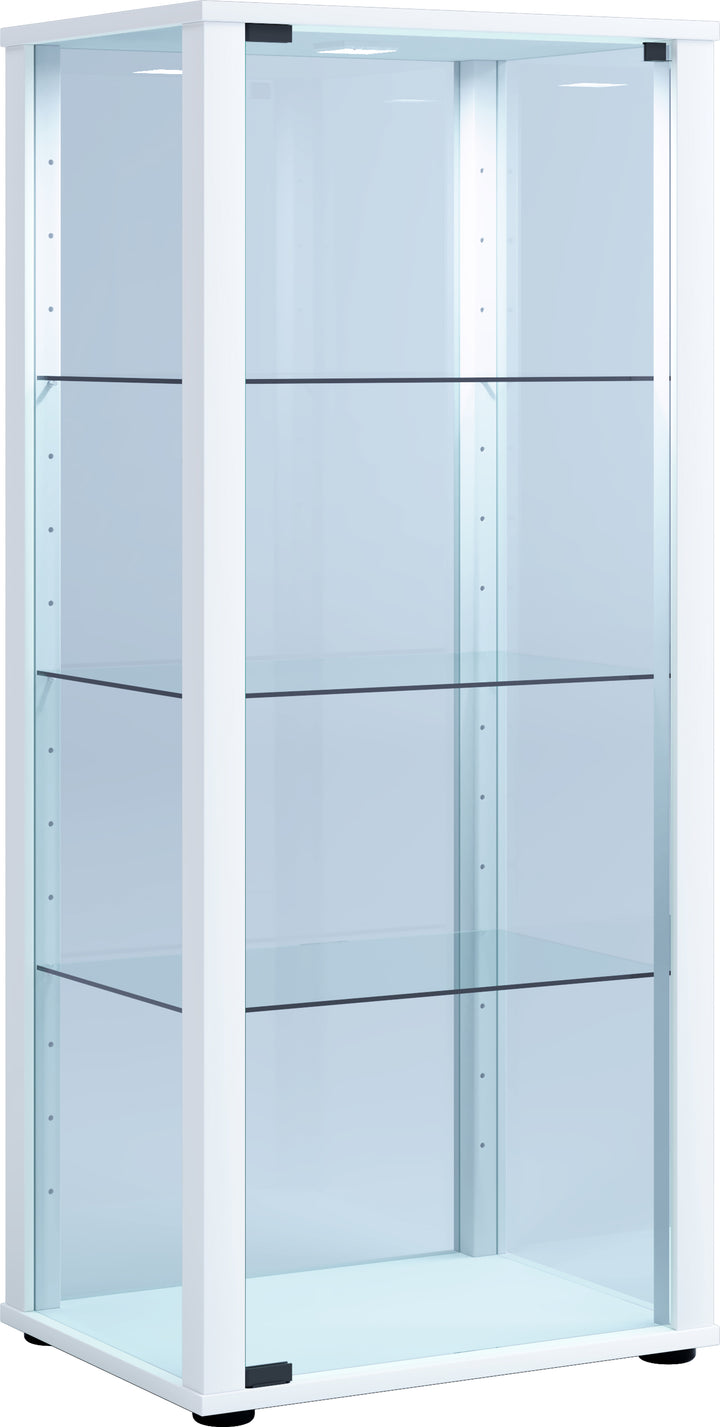 Vitrineskab i glas, 115x50x38 cm, hvid