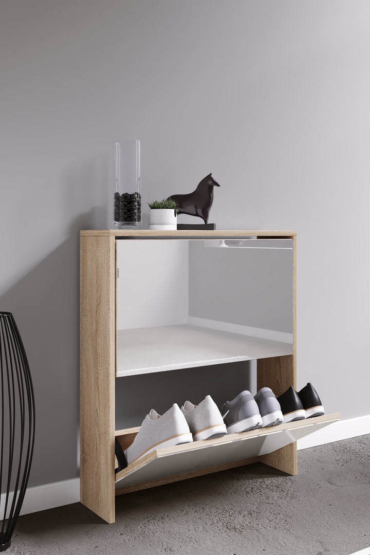 Skoskab med vippefunktion, naturfarvet honning eg