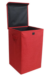 Vasketøjskurv, foldbar, 50 x 30 x 30 cm, rød
