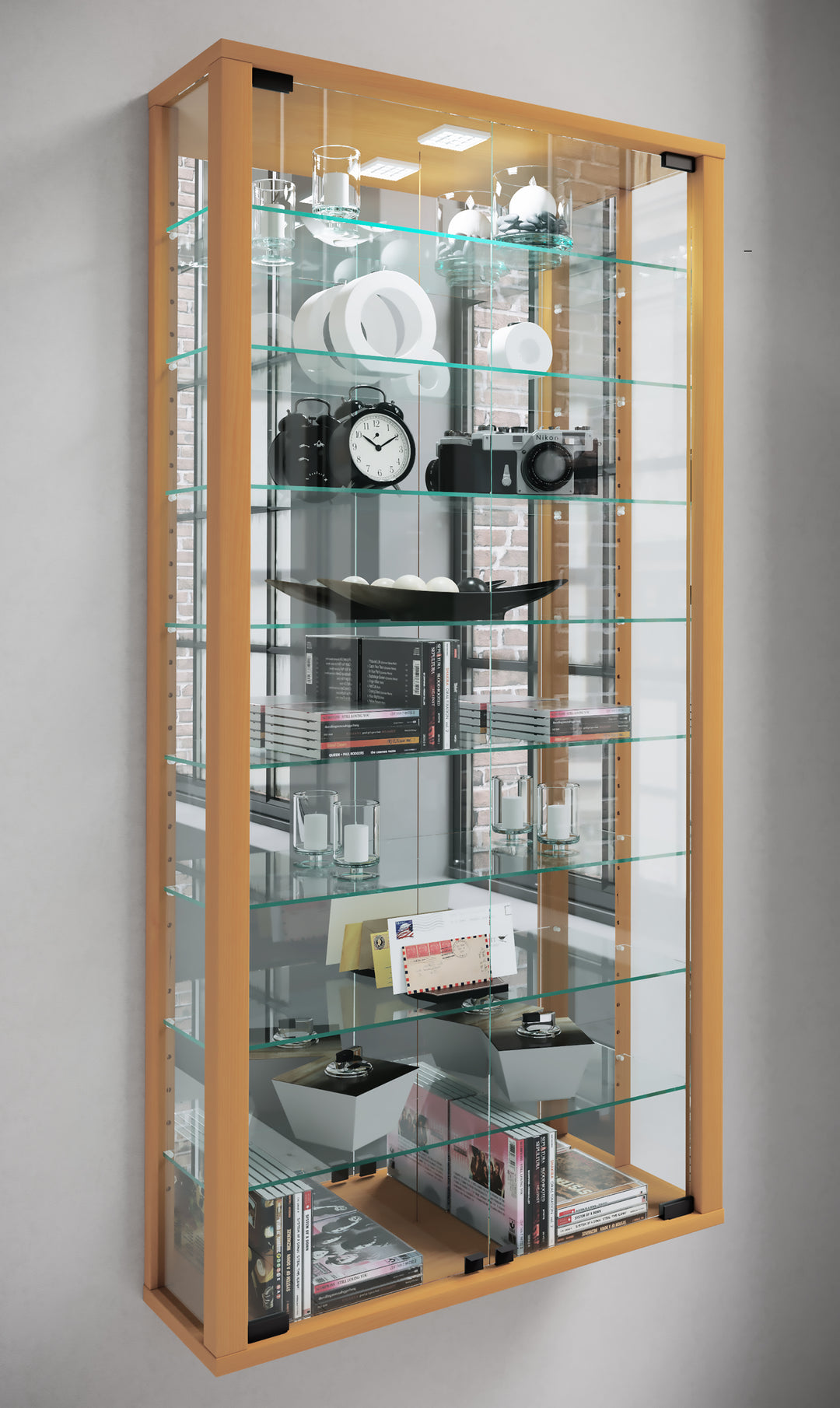 Overskab "Vitrosa Maxi" Med Spejl | Inkl. Led Lys